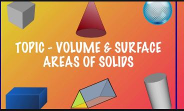 Concise Class-9 Solids Surface Area and Volume of 3D ICSE Maths