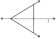 Question 3. In the given figure, / is the line of symmetry. Complete the diagram to make it symmetrical.