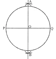 Question 7. With PQ of length 5.6 cm as diameter, draw a circle.