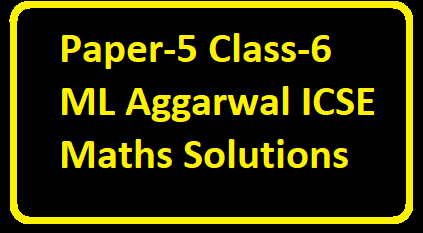 Model Question Paper-5 Class-6 ML Aggarwal ICSE Maths Solutions