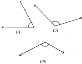 Question 8. Use your protector to measure each of the angles marked in the following figures: