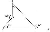 Question 1. From the given diagram, find the value of x.