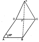 Question 8. In the given figure, ABCD is a rhombus and EDC is an equilateral triangle. If ∠DAB = 48°, find