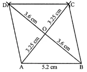 Question 6. Construct a parallelogram ABCD in which AB = 5.2 cm, AC = 6.5 cm and BD = 7.8 cm.