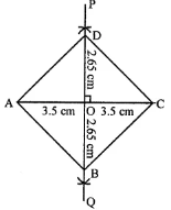 Question 11. Construct a rhombus whose diagonals are 7 cm and 5·3 cm.