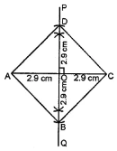 Question 12. Construct a square whose one diagonal is 5·8 cm.