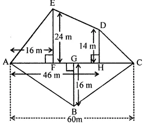 Question 8. Find the area of the polygon given in the figure: