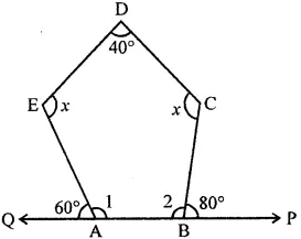 (ii) In the given figure, ABCDE is a pentagon. 