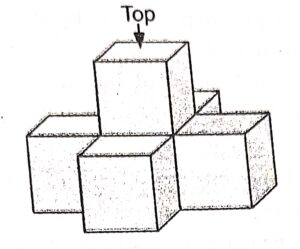 Choose the correct top view of the following jointed figure from the option given below it :