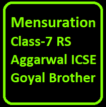 Mensuration Class-7 RS Aggarwal ICSE Goyal Brother