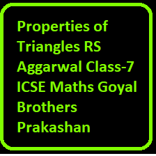 properties of triangle class 7 rs aggarwal