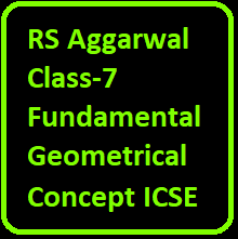 RS Aggarwal Class-7 Fundamental Geometrical Concept ICSE Goyal