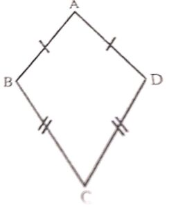 ABCD is a kite in which AB = AD and CB = CD. The kite is symmetrical about