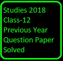 ISC Business Studies 2018 Class-12 Previous Year Question Paper Solved