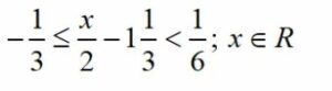 range of values of x which satisfy