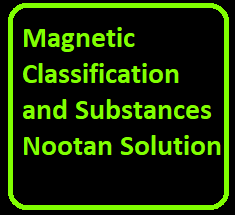 Nootan Solution Magnetic Classification and Substances ISC Class-12 Physics Nageen Prakashan
