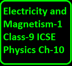 Goyal Brothers Electricity and Magnetism-1 Class-9 ICSE Physics Ch-10