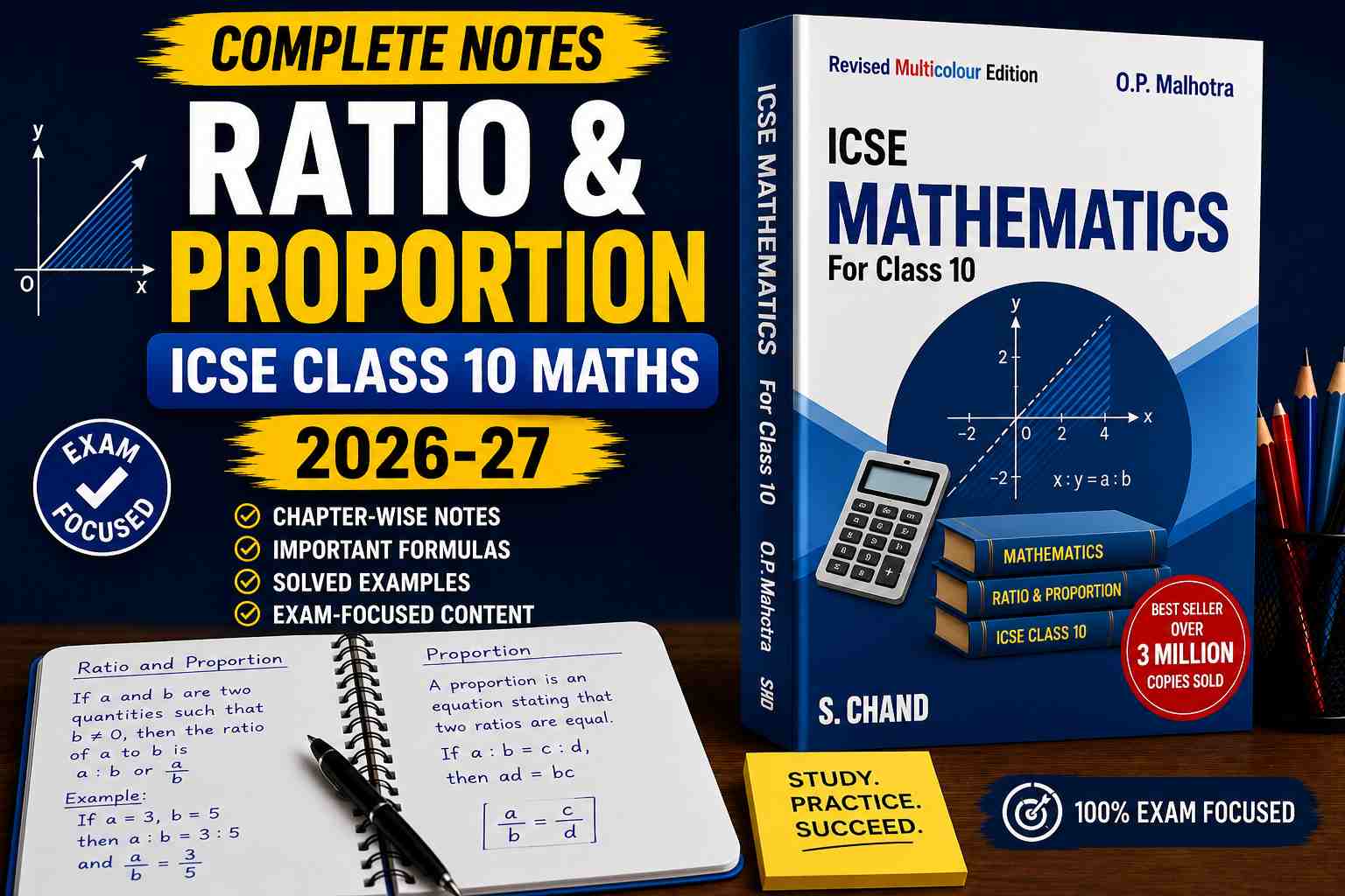 ICSE Class 10 Notes on Ratio and Proportion OP Malhotra Maths (2026-27)