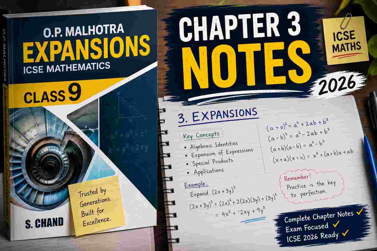 OP Malhotra Expansions Class-9 S.Chand ICSE Maths Ch-3 Notes 2026