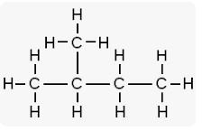 structural formula of 2-methyl butane