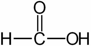 structural formula of Formic acid