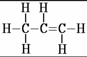 structural formula of Prop-1-ene