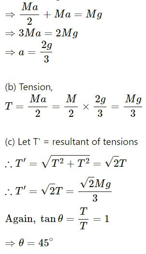 Consider the situation shown in the following figure. Both the pulleys and the string are light and all the surfaces are frictionless. 