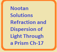 Nootan Solutions Refraction and Dispersion of Light Through a Prism Ch-17