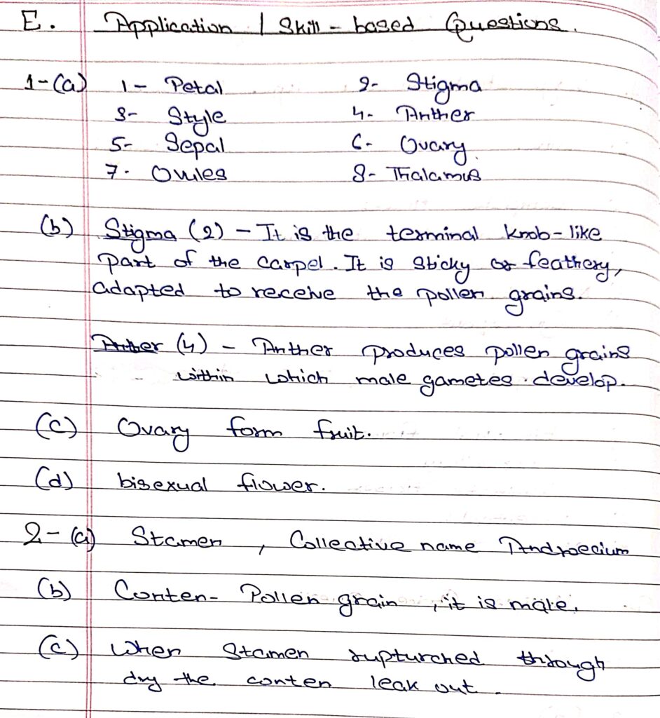 Srijan Class 9 Flower Icse Biology Solutions Ch 3 Page 2 Of 2 Icsehelp 