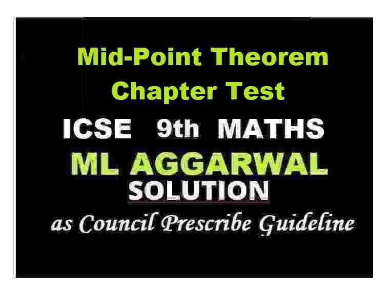 Mid Point Theorem Class 9 Ml Aggarwal