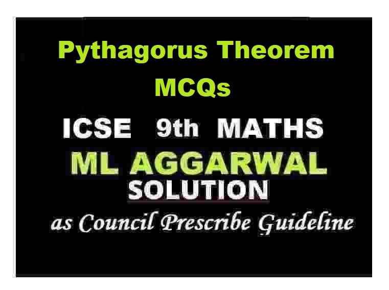 ML Aggarwal Pythagorus theorem MCQ