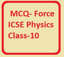 ICSE Physics Class-10 Force MCQ Type Questions