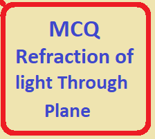 MCQ Refraction of light Plane ICSE Physics Class-10