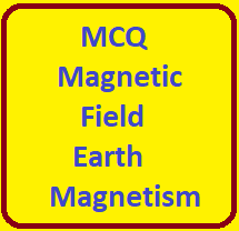 Physics MCQ Magnetic Field and Earth Magnetism ISC Class-12