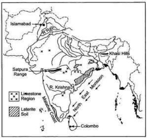 Question-7 On the outline map of India provided