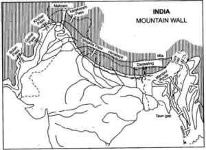 Question 9 On the map of India Mark and name the Himalaya Mountain Passes Bolan, Gomal, Shipkila
