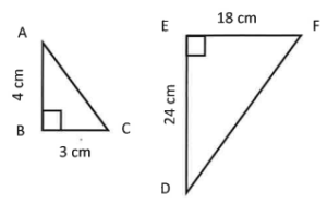 (vii) In the given diagram the triangle ABC is similar to triangle DEF by the axiom:
