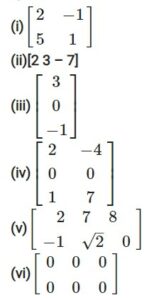 matrices ml class 10 8.1 question 1