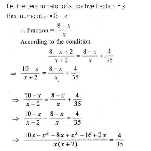ML Aggarwal Quadratic Equations Exe-5.5 Class 10 ICSE Maths Solutions ...