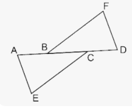 9. In the adjoining figure, AB = CD, CE = BF and ∠ACE = ∠DBF. Prove that