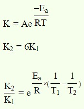 The rate constant for a first order reaction becomes six times when the temperature is increased from 350 K to 410 K