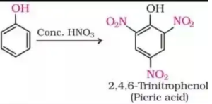 Picric acid from phenol