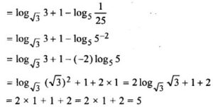 Find the value of log√3 3√3 - log5 (0.04)