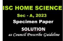 ISC Maths Specimen Paper 2023 Sec A Solved Class-12 - ICSEHELP