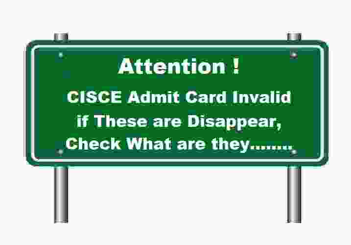 CISCE Admit Card Invalid if These are Disappear, Check What are they