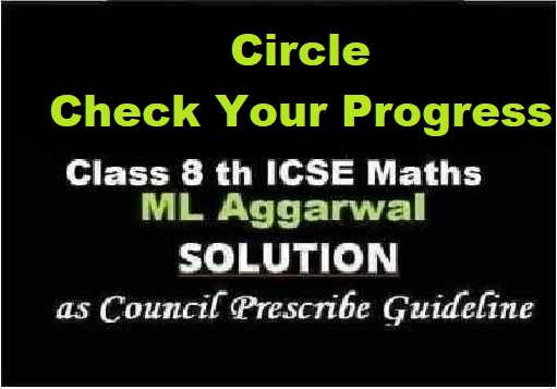 ML Aggarwal Circle Check Your Progress Class 8 ICSE Ch-15 Maths Solutions