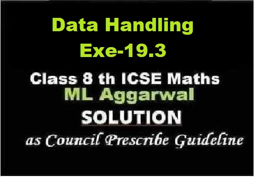 ML Aggarwal Data Handling Exe-19.3 Class 8 ICSE Ch-19 Maths Solutions