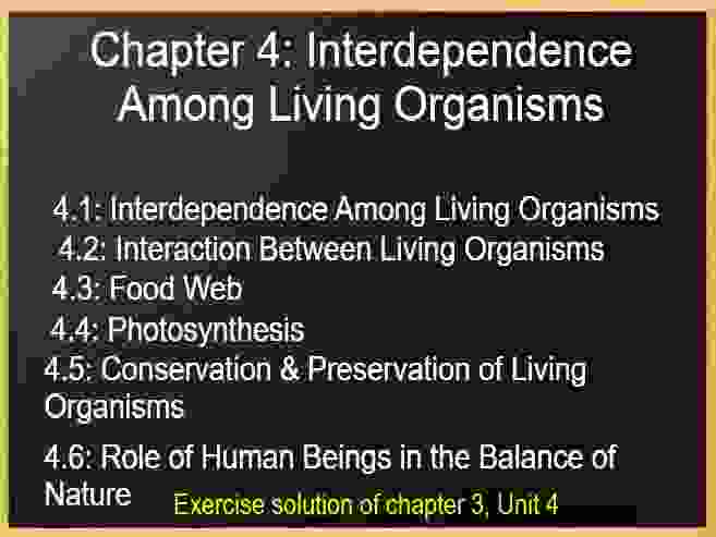 Interdependence Amongst Living Organisms Class-8th Goyal Brothers Biology Solutions
