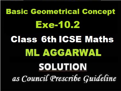 ML Aggarwal Basic Geometrical Concept Exe-10.2 Class 6 ICSE Maths Solutions Question as council prescribe guideline for next exam of council.