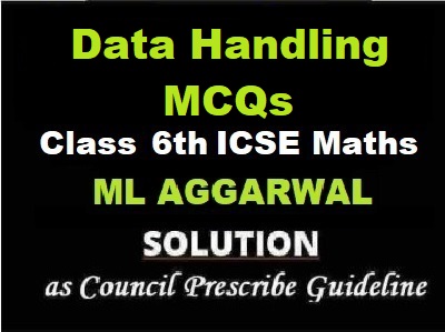 ML Aggarwal Data Handling MCQs Class 6 ICSE Maths Solutions Questions as council prescribe guideline for next upcoming exam of council.